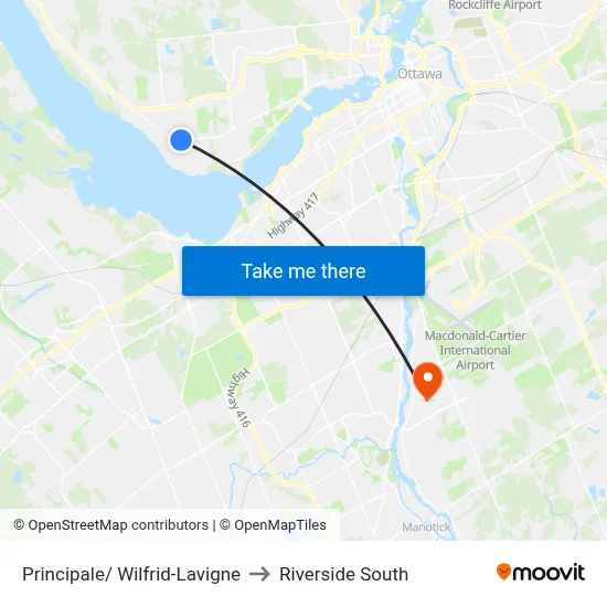 Principale/ Wilfrid-Lavigne to Riverside South map