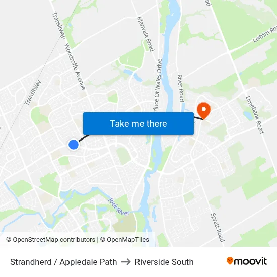 Strandherd / Appledale Path to Riverside South map
