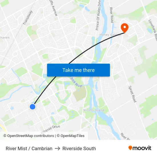 River Mist / Cambrian to Riverside South map