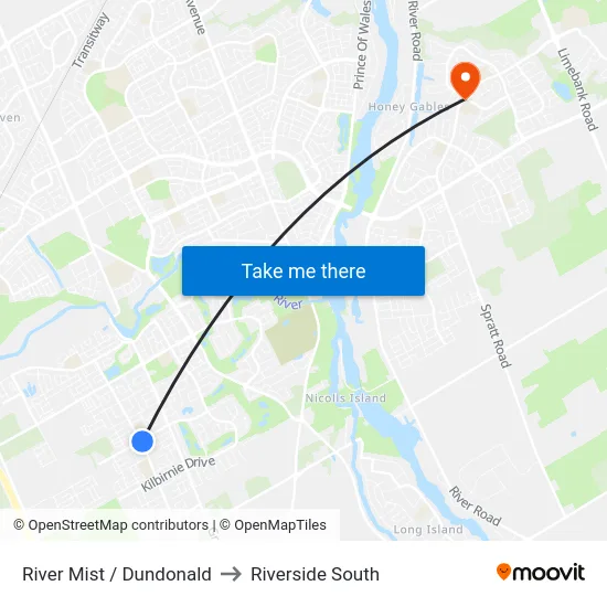 River Mist / Dundonald to Riverside South map