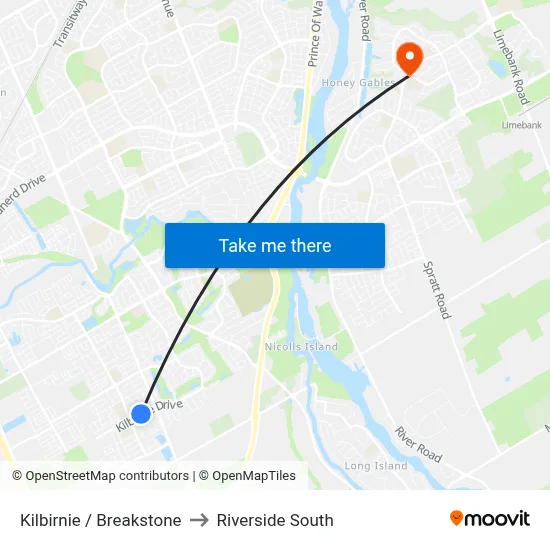 Kilbirnie / Breakstone to Riverside South map