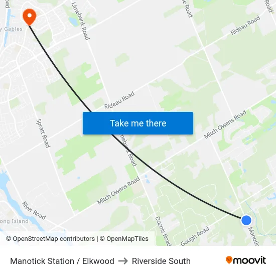 Manotick Station / Elkwood to Riverside South map