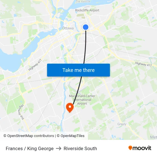 Frances / King George to Riverside South map