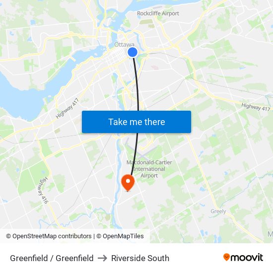 Greenfield / Greenfield to Riverside South map