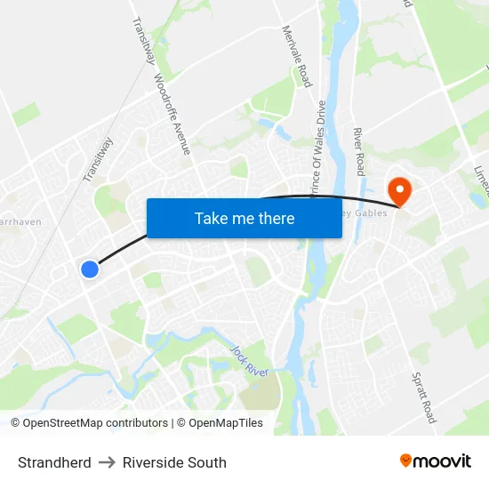 Strandherd to Riverside South map