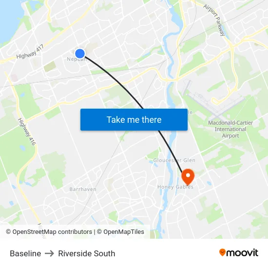 Baseline to Riverside South map