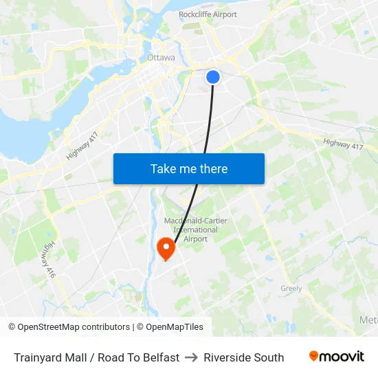 Trainyard Mall / Road To Belfast to Riverside South map
