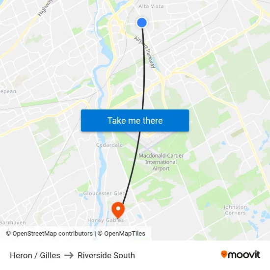 Heron / Gilles to Riverside South map
