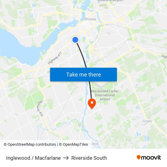 Inglewood / Macfarlane to Riverside South map