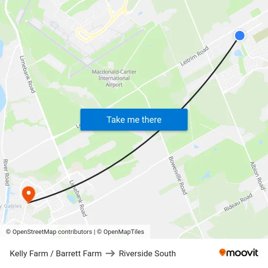 Kelly Farm / Barrett Farm to Riverside South map