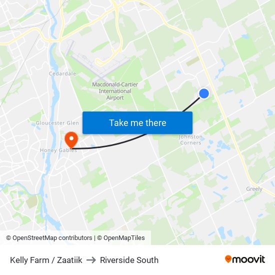 Kelly Farm / Zaatiik to Riverside South map