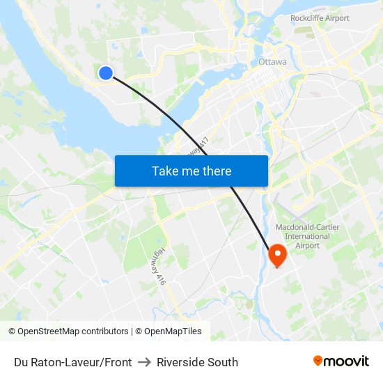 Du Raton-Laveur/Front to Riverside South map