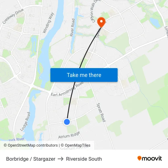 Borbridge / Stargazer to Riverside South map
