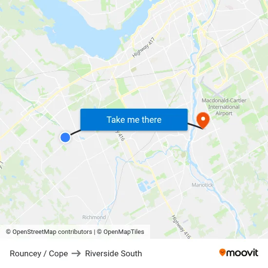 Rouncey / Cope to Riverside South map