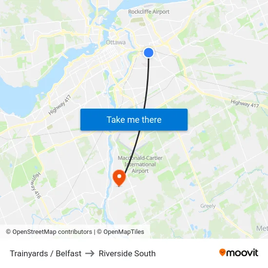 Trainyards / Belfast to Riverside South map