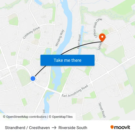 Strandherd / Cresthaven to Riverside South map