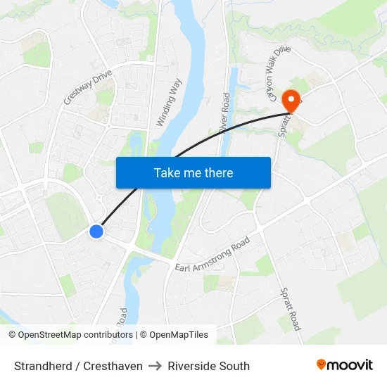 Strandherd / Cresthaven to Riverside South map