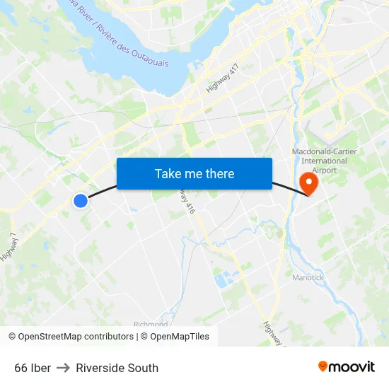 66 Iber to Riverside South map