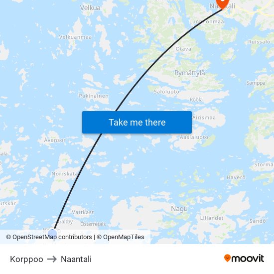 Korppoo to Korppoo map