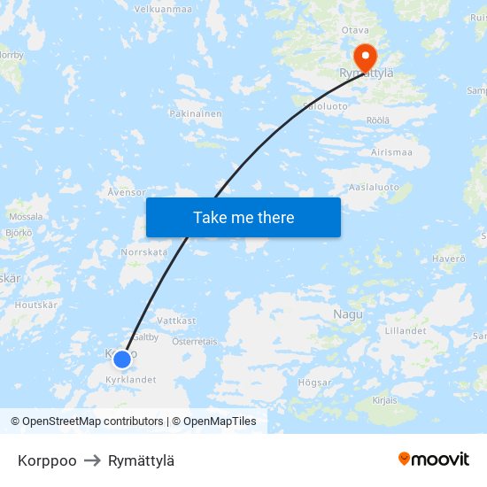 Korppoo to Korppoo map