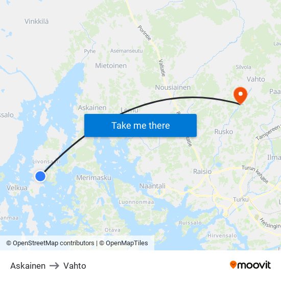 Askainen to Vahto map