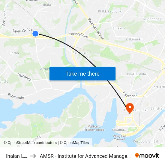 Ihalan Liittymä to IAMSR - Institute for Advanced Management Systems Research map