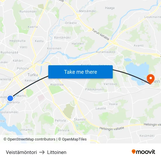 Veistämöntori to Littoinen map