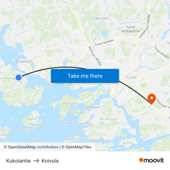 Kukolantie to Koivula map
