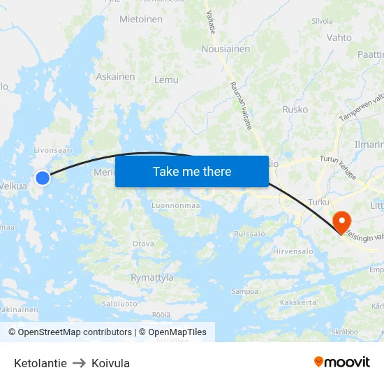 Ketolantie to Koivula map