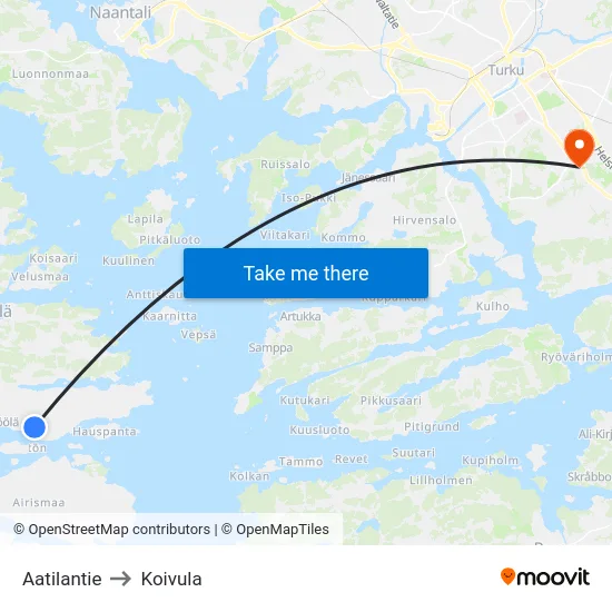 Aatilantie to Koivula map