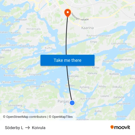 Söderby L to Koivula map