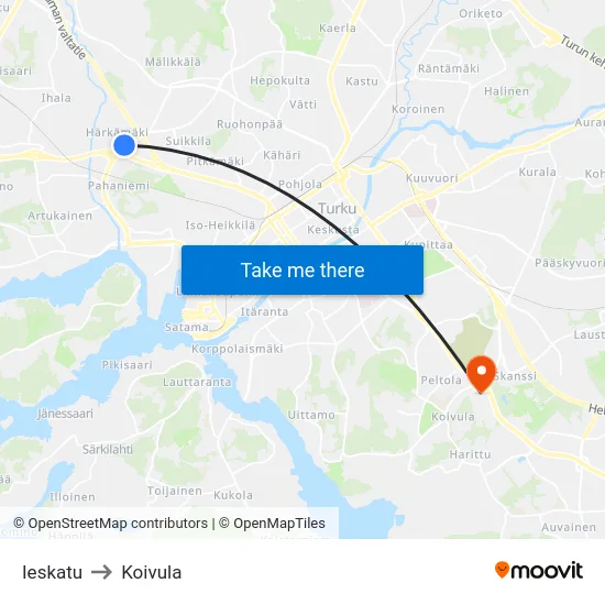 Ieskatu to Koivula map