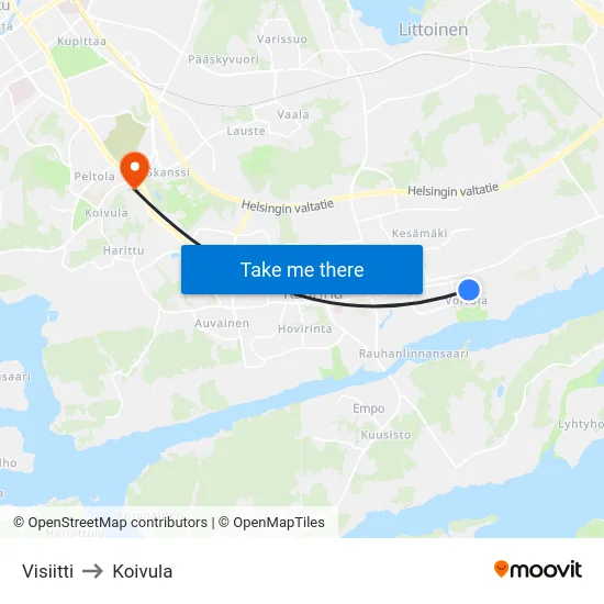 Visiitti to Koivula map