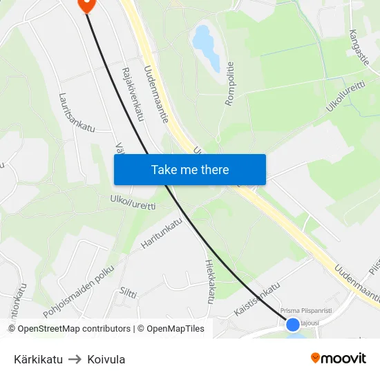 Kärkikatu [Prisma] to Koivula map