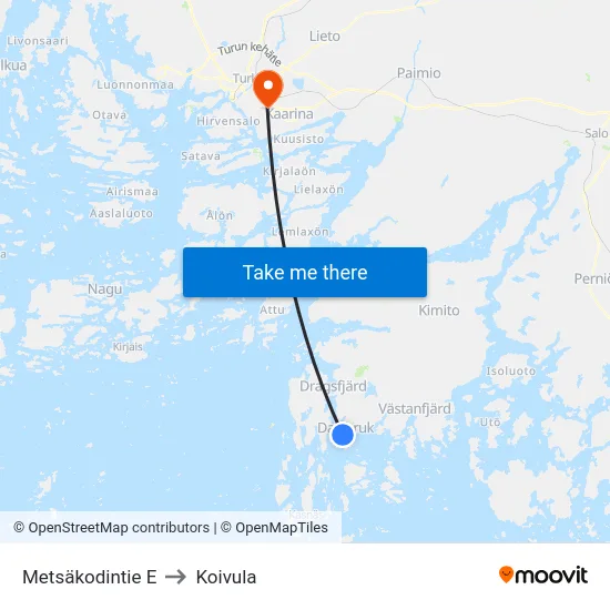 Metsäkodintie E to Koivula map