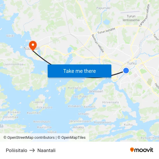 Poliisitalo to Naantali map