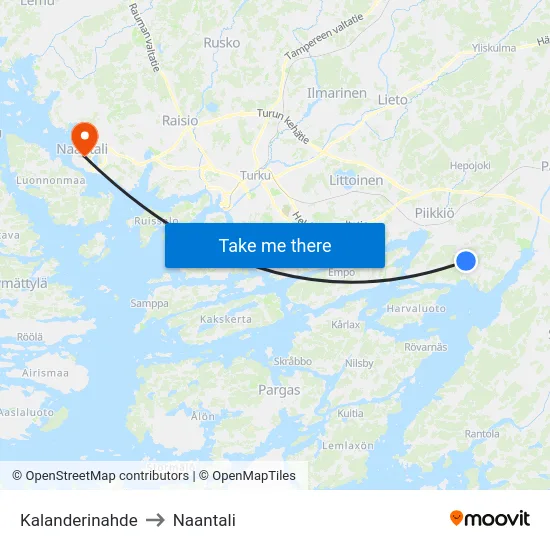 Kalanderinahde to Naantali map