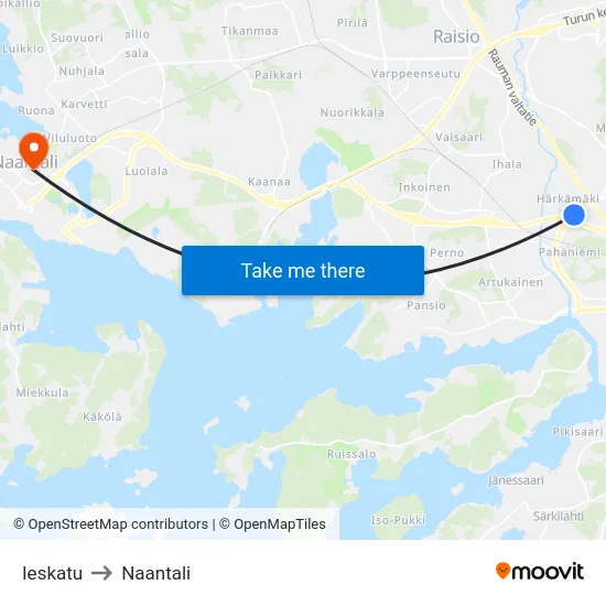 Ieskatu to Naantali map