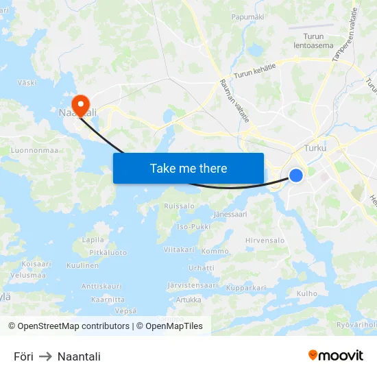Föri to Naantali map