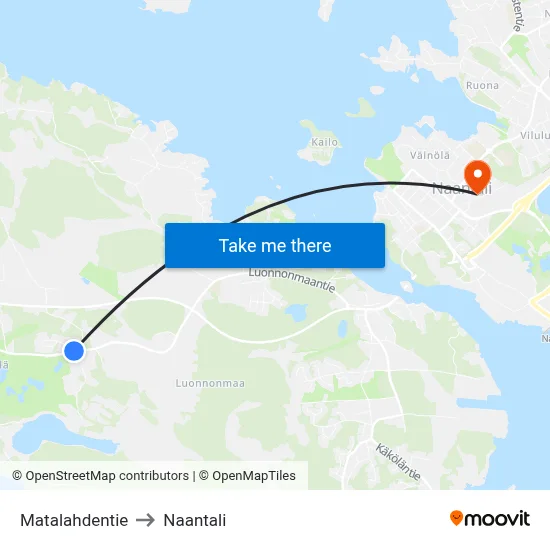 Matalahdentie to Naantali map