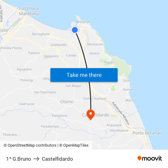 1^ G.Bruno to Castelfidardo map