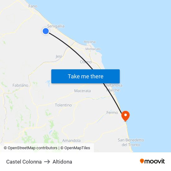 Castel Colonna to Altidona map