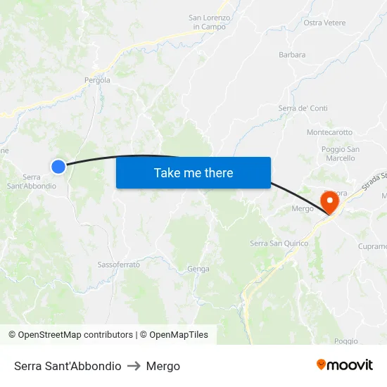 Serra Sant'Abbondio to Mergo map
