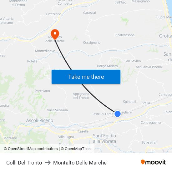 Colli Del Tronto to Montalto Delle Marche map