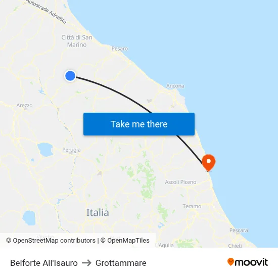 Belforte All'Isauro to Grottammare map