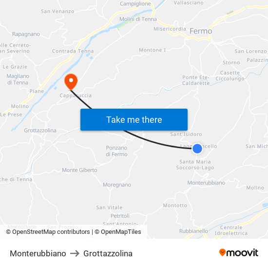 Monterubbiano to Grottazzolina map