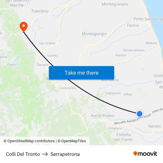 Colli Del Tronto to Serrapetrona map