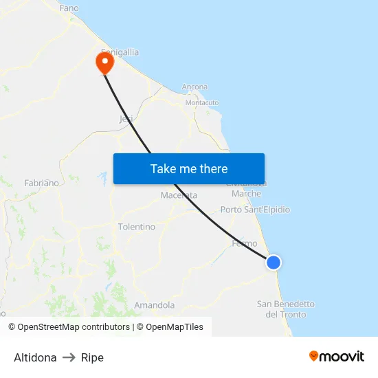 Altidona to Ripe map