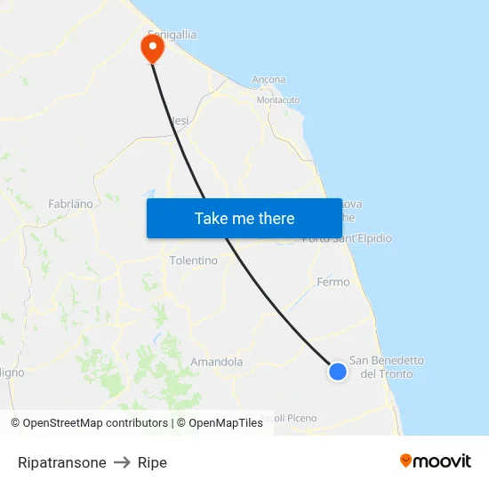Ripatransone to Ripe map