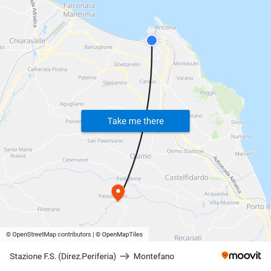 Stazione F.S. (Direz.Periferia) to Montefano map